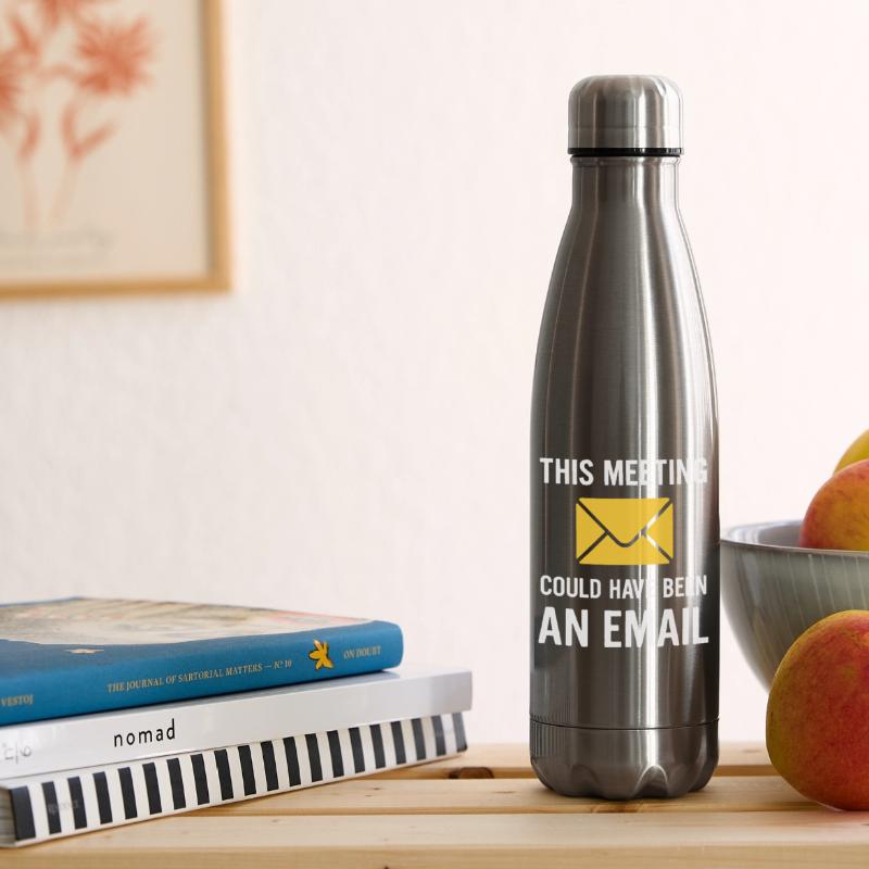 Meeting oder E-Mail Isolierflasche
