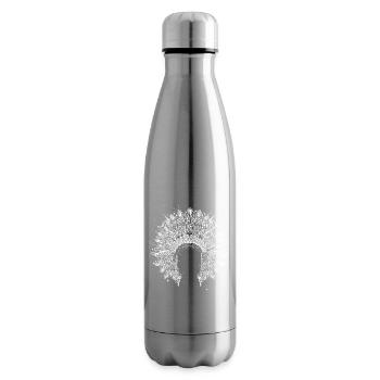Prachtvoller Federschmuck – detailreiches Artwork - Isolierflasche - Lightsilver - Rechts