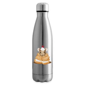 Souris avec glaçage au milieu des choux à la crème - Bouteille isotherme - argent clair - Droite