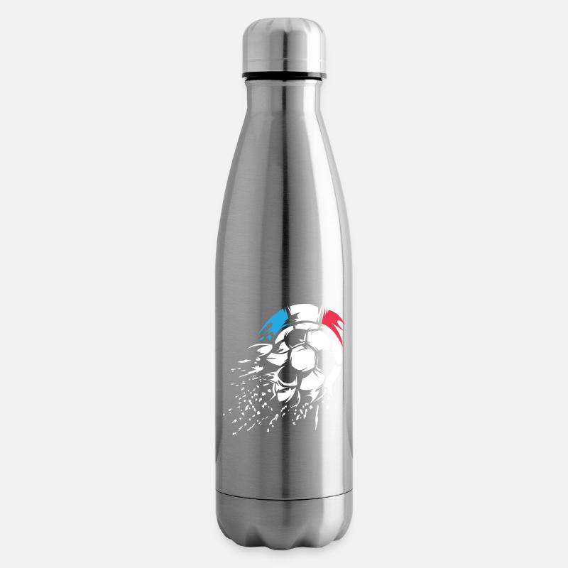 Fußball Frankreich Team Ball Explosion Symbol Logo - Isolierflasche - Lightsilver