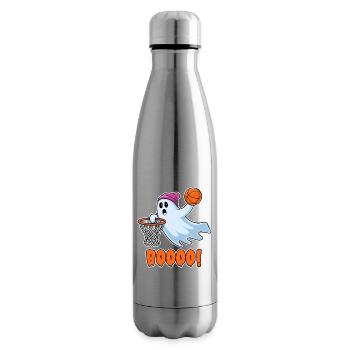 Basketball spirit with "Boooo!" Dunking Action - Insulated Water Bottle - silver - Right