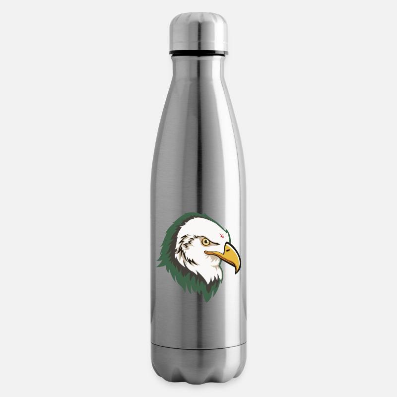Eagle Head - Insulated Water Bottle - silver