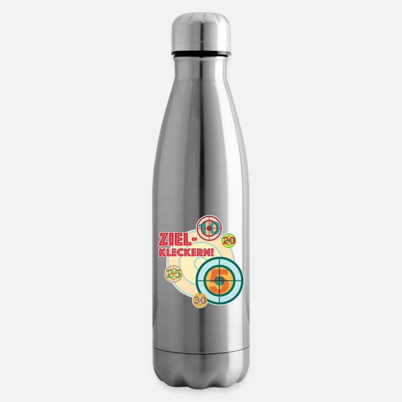 Déversement de cible - parce que quelque chose tourne toujours mal - Bouteille isotherme - argent clair