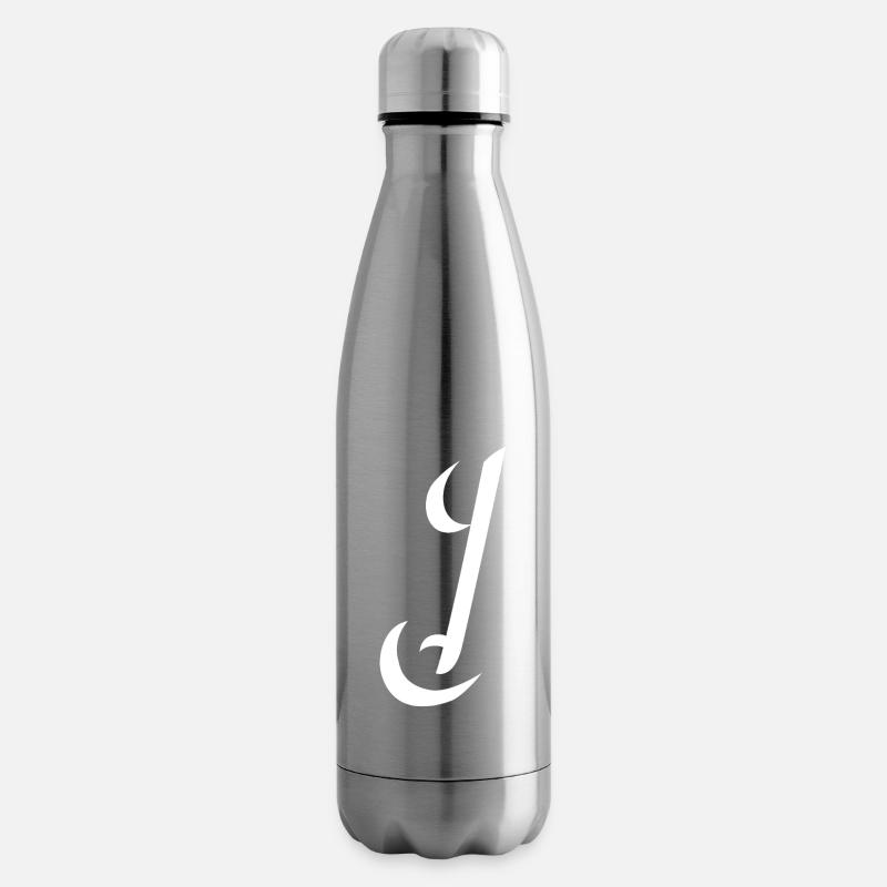 Letter J, Name, der Buchstabe J - Isolierflasche - Lightsilver