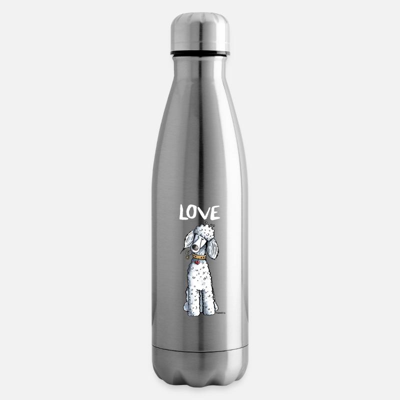 I Love Pudel - Isolierflasche - Lightsilver