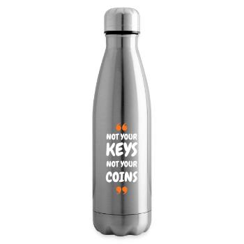 Bitcoin 2025 Security - Not Your Keys Not Your Coi - Insulated Water Bottle - silver - Right