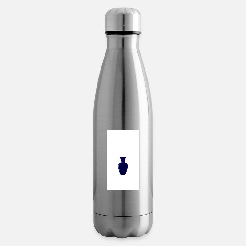 Mitternachtsblaue Vasen-Silhouette - Isolierflasche - Lightsilver