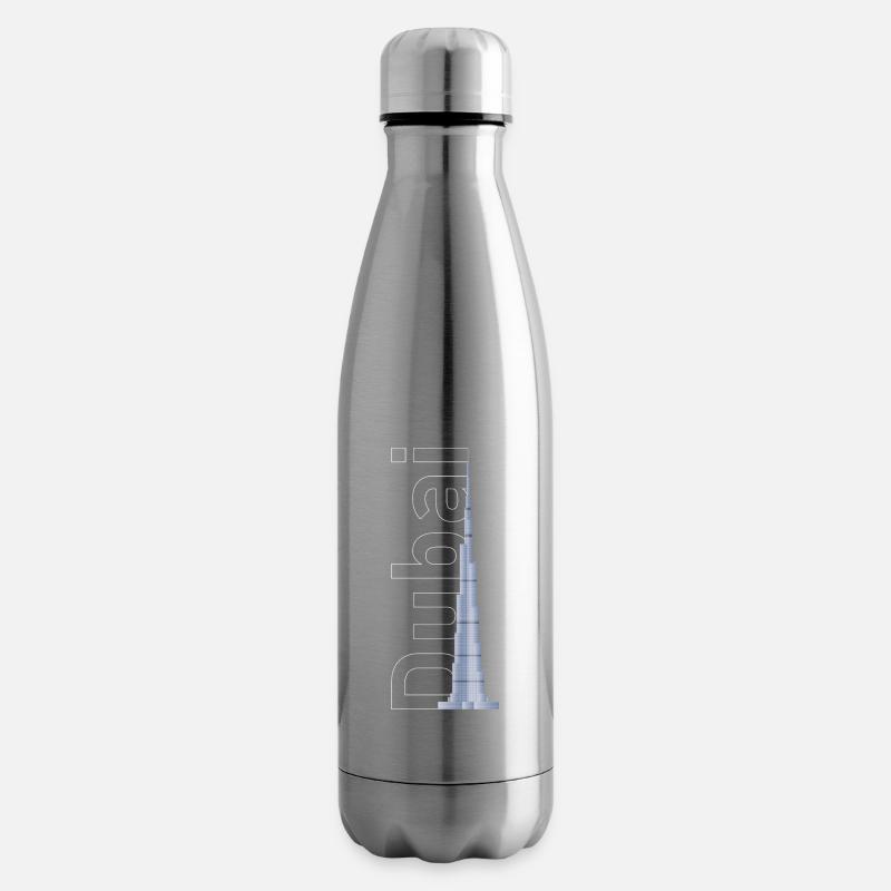 Dubai Skyline – Burj Khalifa - Isolierflasche - Lightsilver
