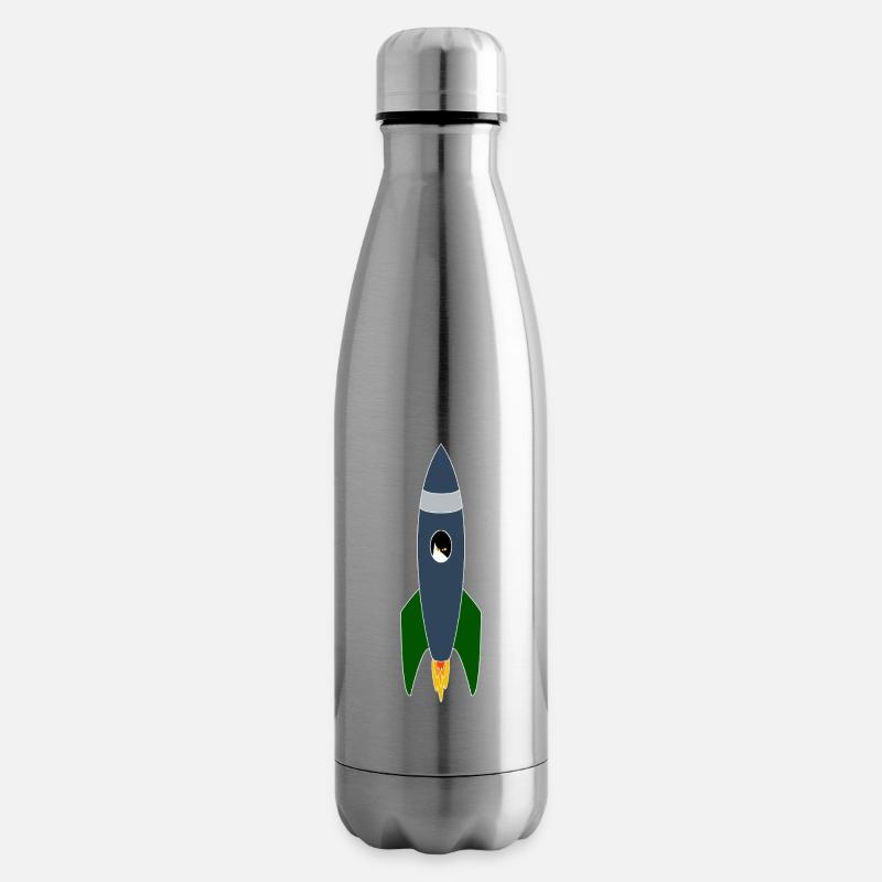 Cat in space - Insulated Water Bottle - silver