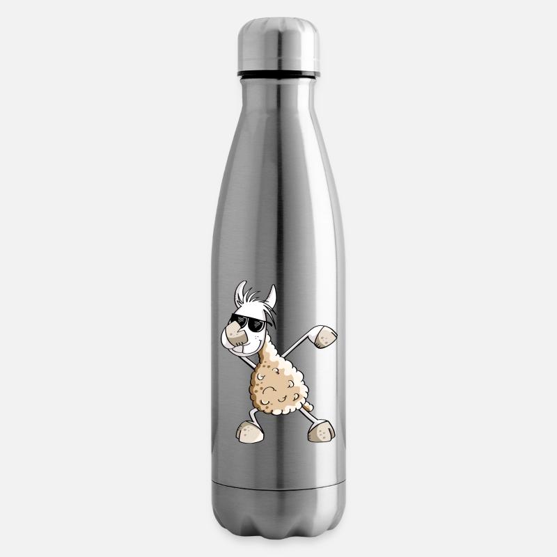 Cool Dab Dance Lama - Dabbing Alpaga - Comic Fun - Bouteille isotherme - argent clair