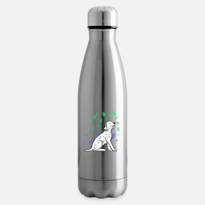 Chiot dalmatien - Bouteille isotherme - argent clair