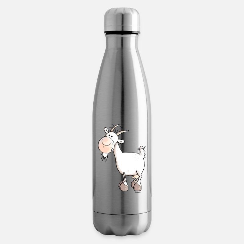 Chèvre - Capra - Caprinés - Bouteille isotherme - argent clair