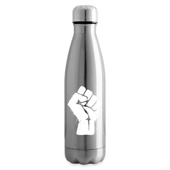 Poing de rébellion - Bouteille isotherme - argent clair - Droite