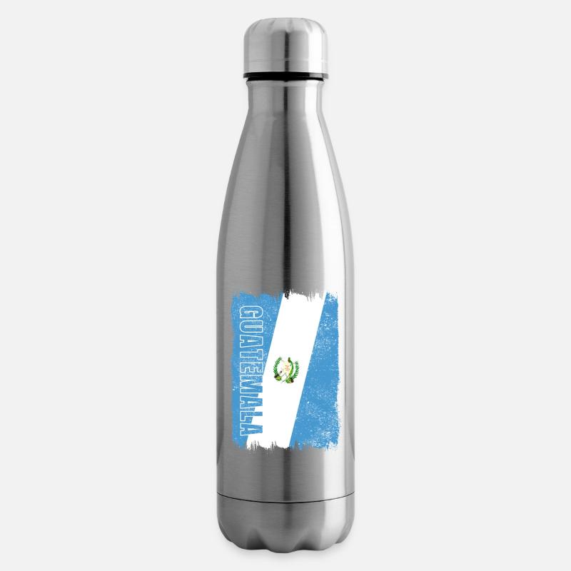 Guatemala Vintage Flagge - Isolierflasche - Lightsilver