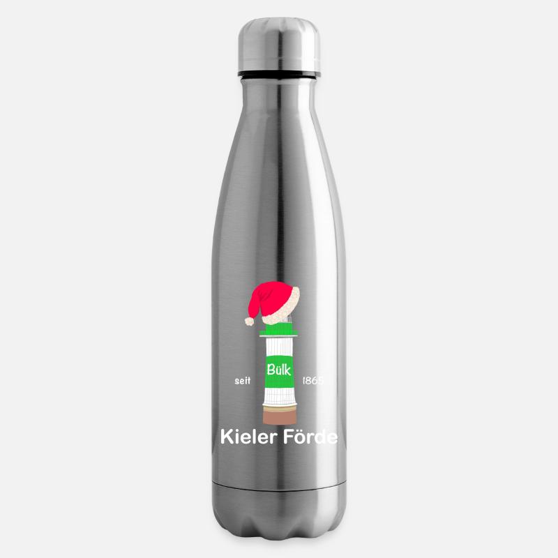 Weihnachten, Leuchtturm Bülk, Kieler Förde, Ostsee - Isolierflasche - Lightsilver
