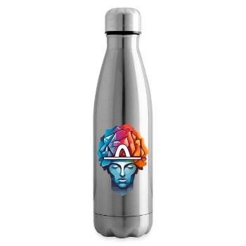 Men Thinking - Insulated Water Bottle - silver - Right