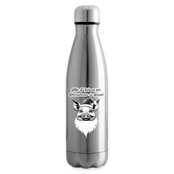 Schwein – All I Want for Christmas Is Oink - Isolierflasche - Lightsilver - Rechts