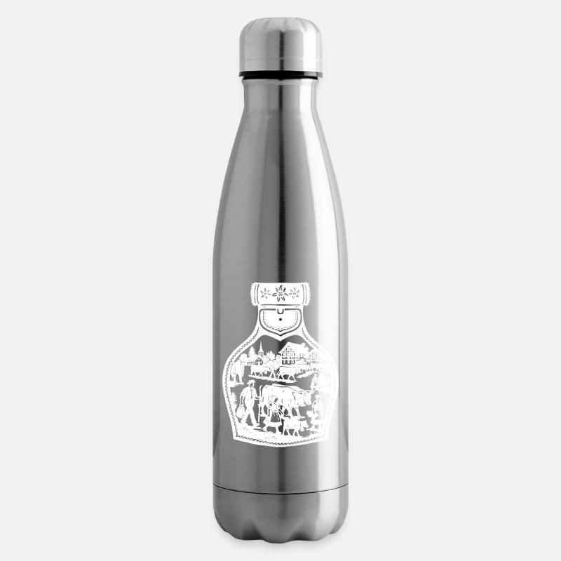 Descente alpine blanche - Bouteille isotherme - argent clair
