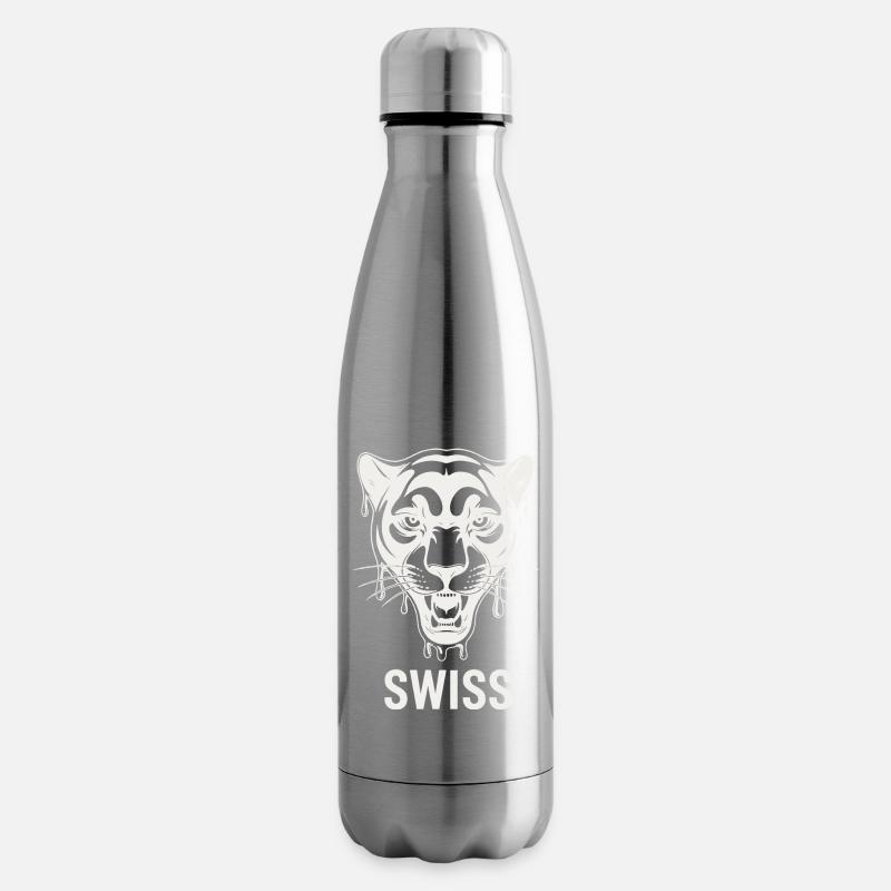 Tropfender Tigerkopf Schweizer Stil - Isolierflasche - Lightsilver