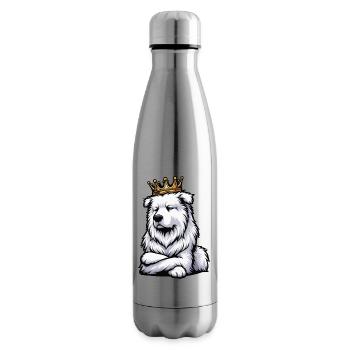White Shepherd Shepherd Shepherd Dogs - Insulated Water Bottle - silver - Right