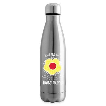 Wake and Pray IVF Transfer Day - Insulated Water Bottle - silver - Right