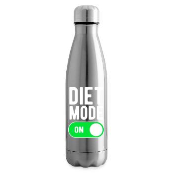 Diet Mode On Gym Gym Diet Nutrition - Insulated Water Bottle - silver - Right