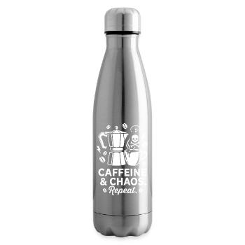 Kaffeechaos: Mokka, Schädel & Repeat - Isolierflasche - Lightsilver - Rechts