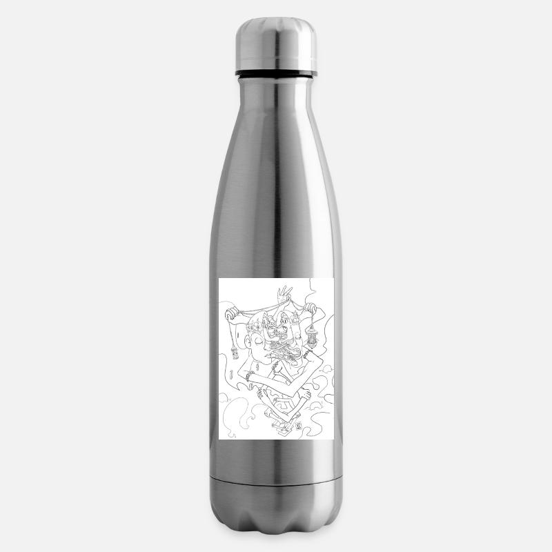 Isolated Craziness, Black and White variant - Bouteille isotherme - argent clair