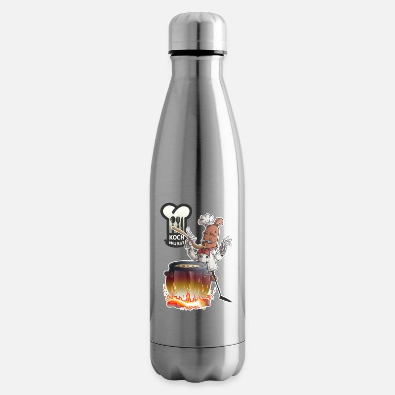 Saucisse cuite - Bouteille isotherme - argent clair