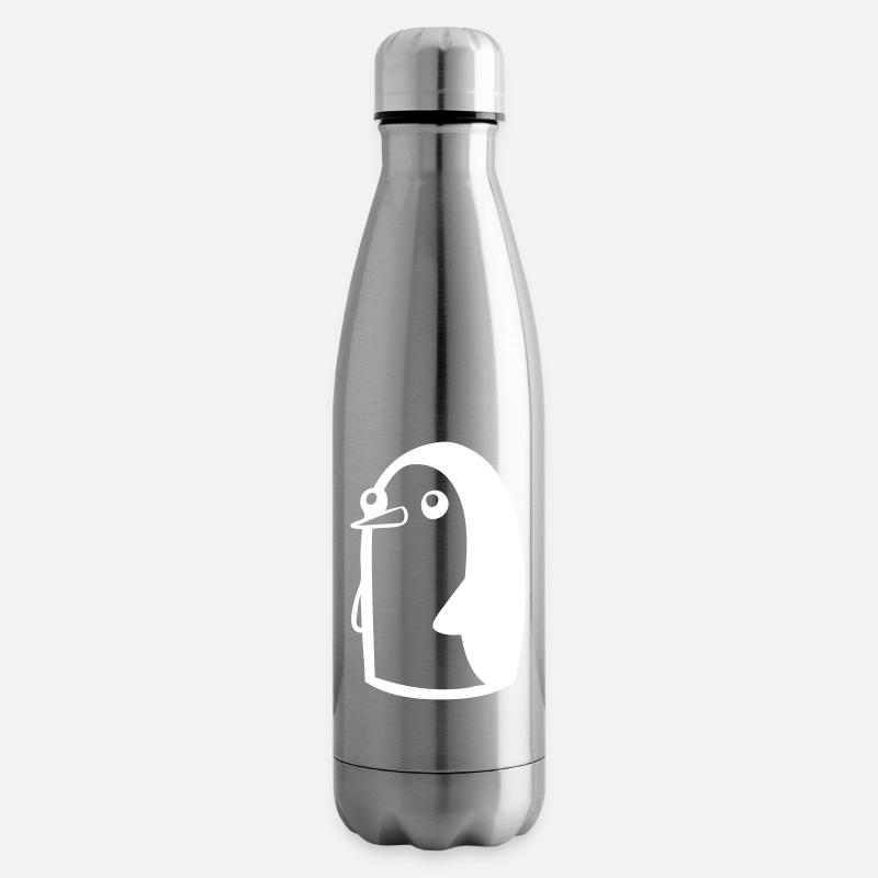 Süßer Pinguin Comic - Isolierflasche - Lightsilver