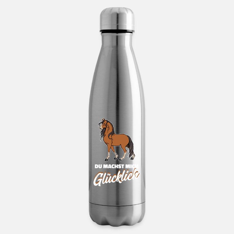 Islandpferde Statement Pferdeliebe Pferdenarr - Isolierflasche - Lightsilver