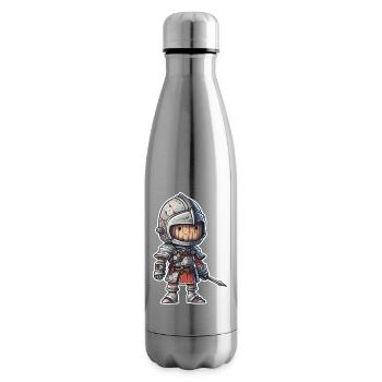 Chevalier à l’armure en bois – Guerrier RPG fantastique - Bouteille isotherme - argent clair - Droite