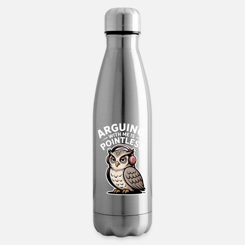 Discuter avec moi est inutile - Bouteille isotherme - argent clair