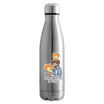 Complete chaos? Normal Tuesday in sales! - Insulated Water Bottle - silver - Right