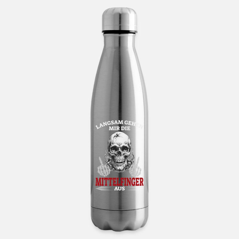 Langsam gehen mir die Mittelfinger aus - Isolierflasche - Lightsilver
