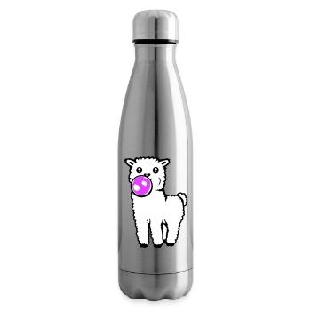 Lama Kaugummi Ganzkörper Stehend Frontal Süß Cool - Isolierflasche - Lightsilver - Rechts