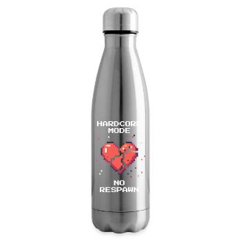 Mode hardcore | Humour de croque-mort - Bouteille isotherme - argent clair - Droite