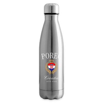Poreč Kroatien Wappen Krone – Reise Souvenir - Isolierflasche - Lightsilver - Rechts