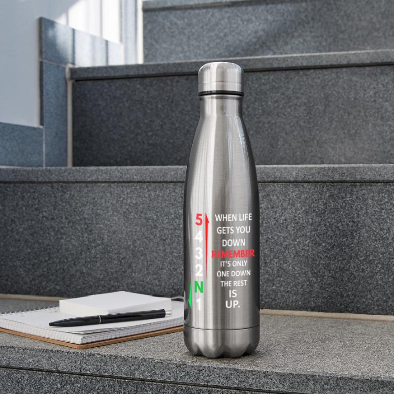 Remember 1 Down 5 Up Motorcycle Shift Pattern Insulated Water Bottle