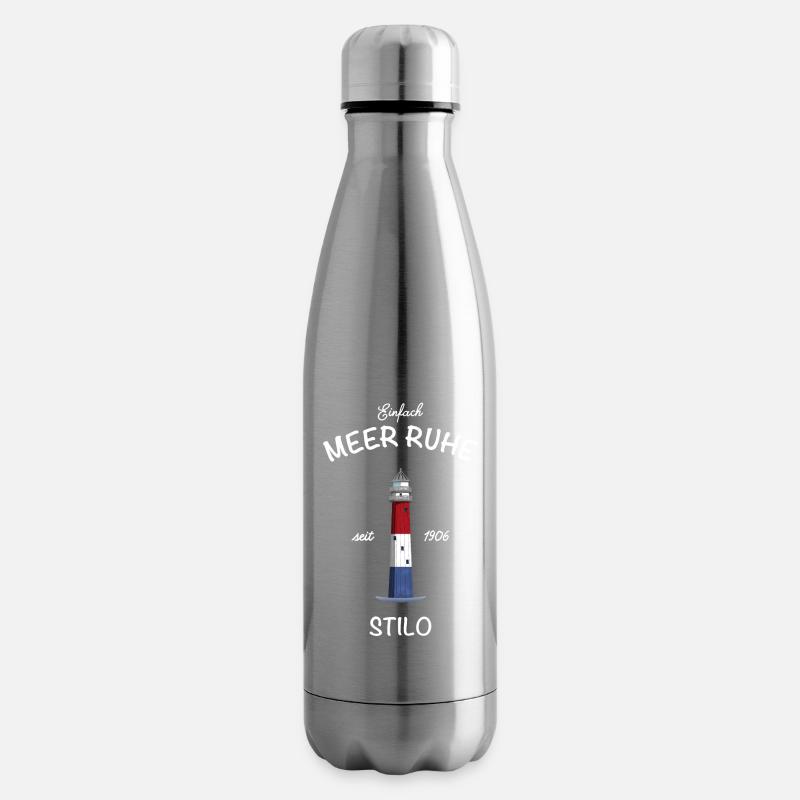 Leuchtturm Stilo, Pommern, Ostsee, Meer Ruhe - Isolierflasche - Lightsilver