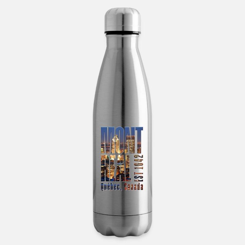 Paysage urbain de Montréal - Bouteille isotherme - argent clair