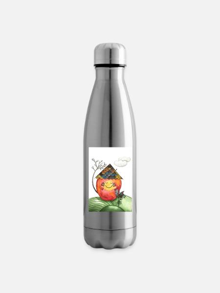 Apple Home Illustration - Isolierflasche - Lightsilver