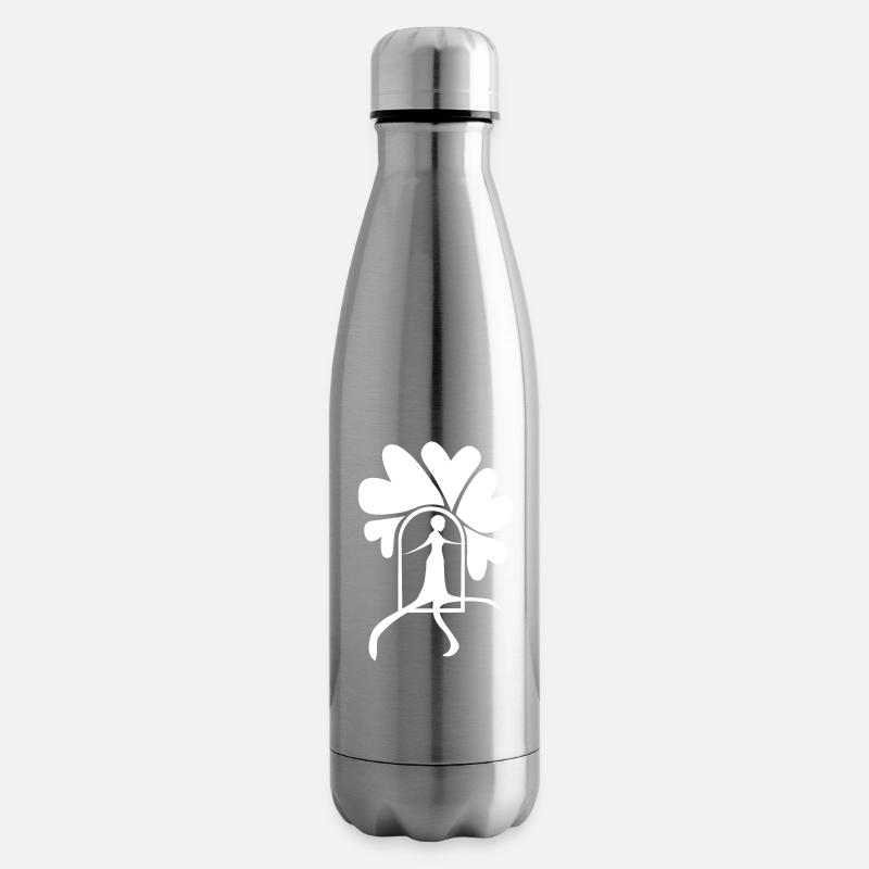 Treten Sie weiß heraus - Isolierflasche - Lightsilver