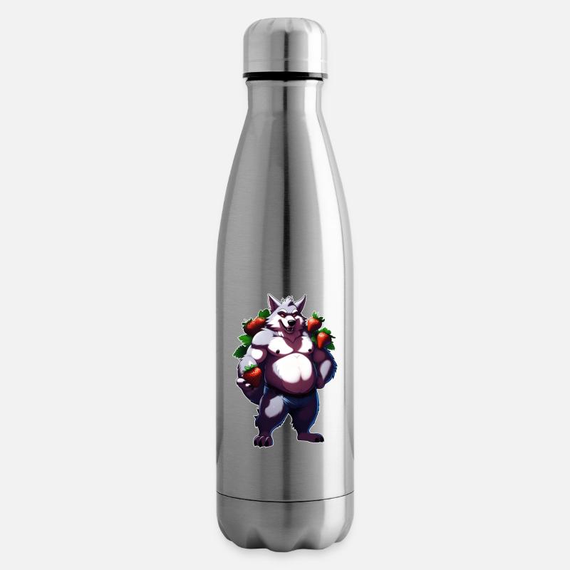Wolf Erdbeere 1 - Isolierflasche - Lightsilver