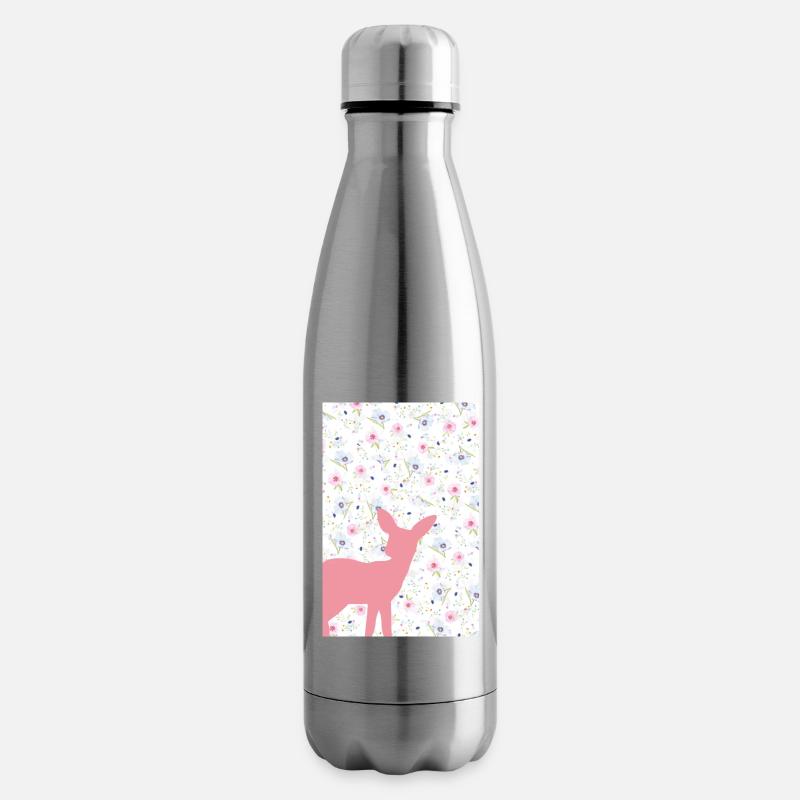 Poster Rehkitz - Isolierflasche - Lightsilver