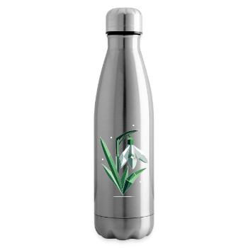 Zarte polygonale Schneeglöckchen-Illustration - Isolierflasche - Lightsilver - Rechts