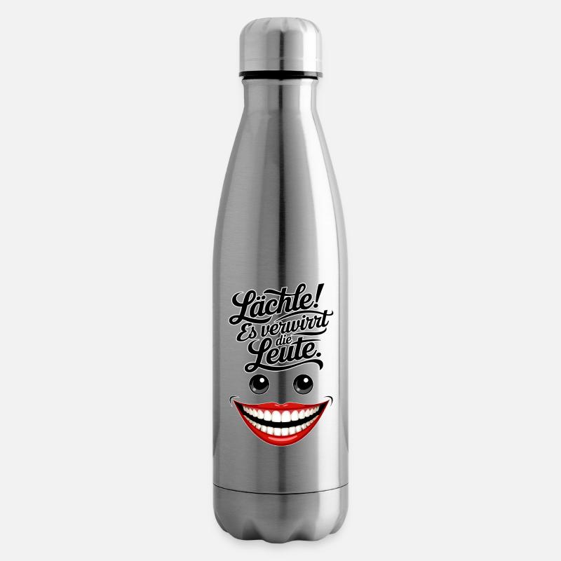Immer lächeln - Isolierflasche - Lightsilver