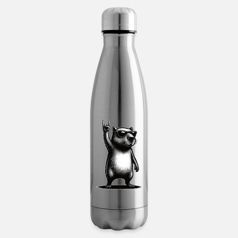 Capybara des rochers - Bouteille isotherme - argent clair