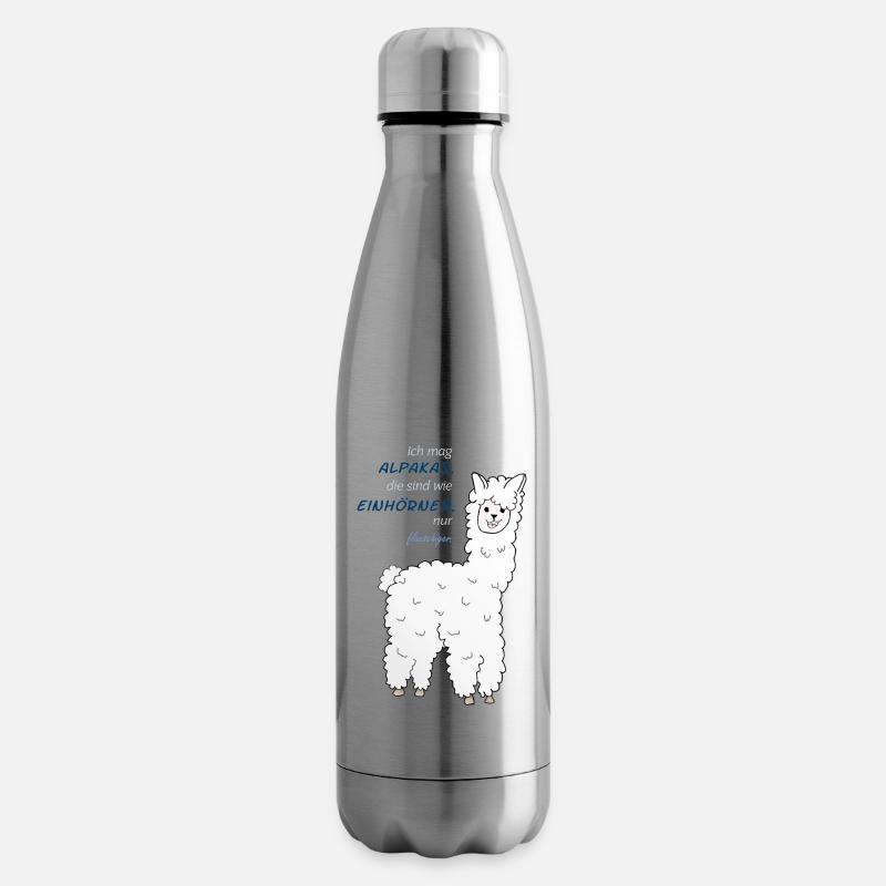 Einhorn-Alpakas - Isolierflasche - Lightsilver