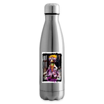 Colorful Artist Doll Cartoon Character - Insulated Water Bottle - silver - Right